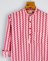 Zigzag Charm – Printed Cotton Short Kurta